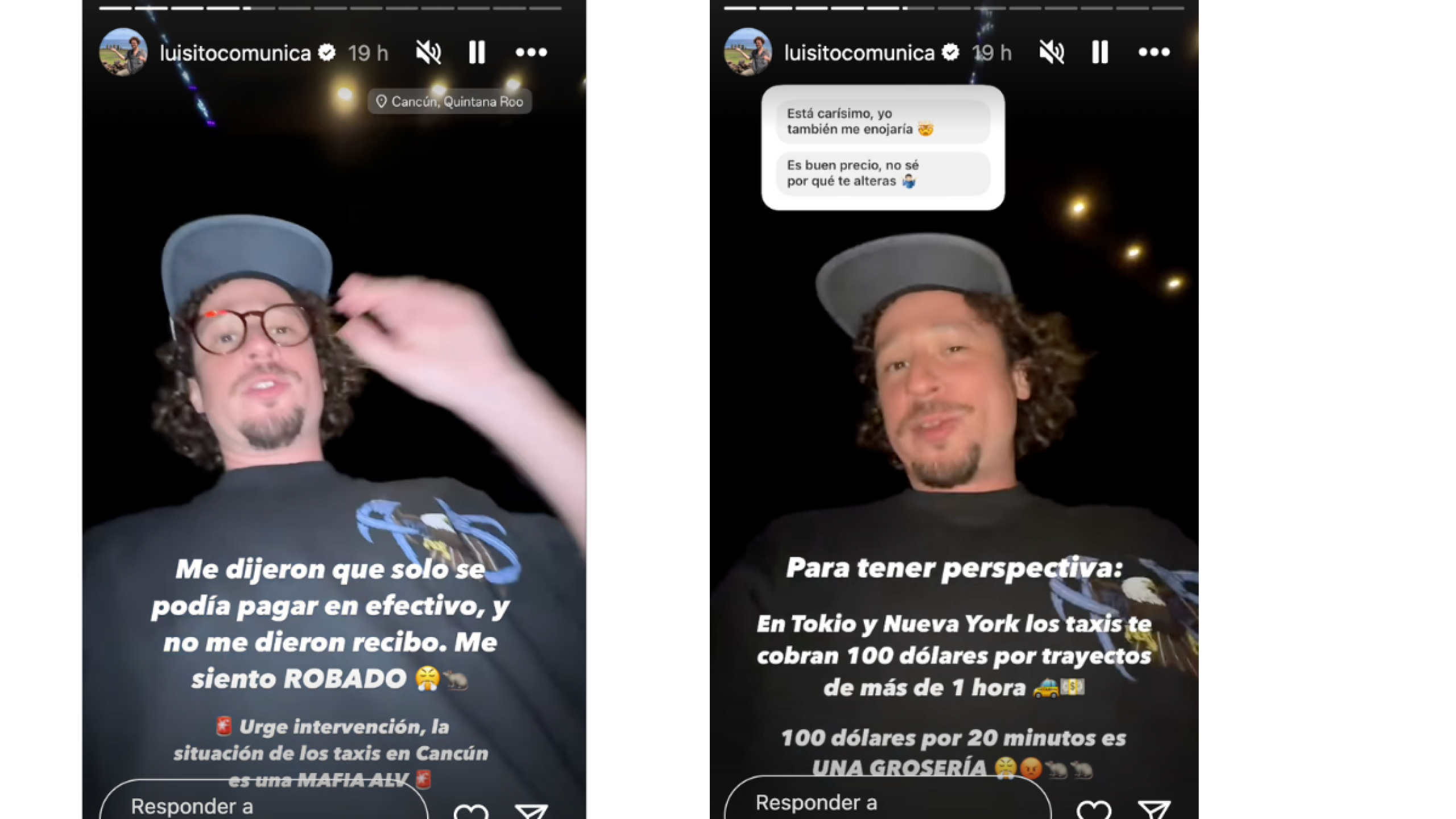 Luisito Comunica arremete contra taxistas por alto precio en sus viajes