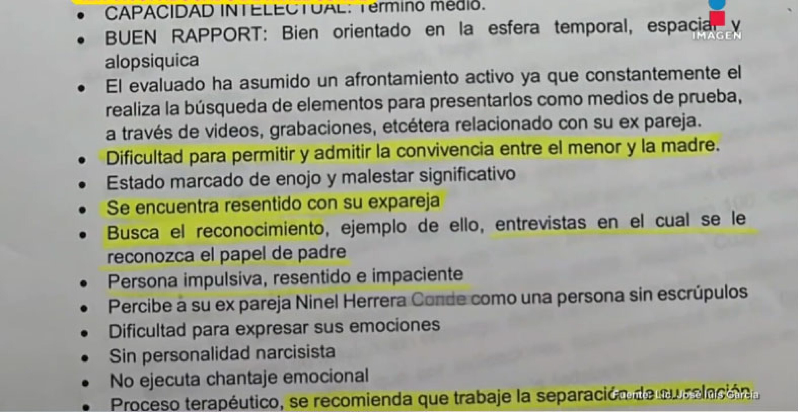 Abogado de Ninel Conde revela examen psicológico de Giovanni Medina
