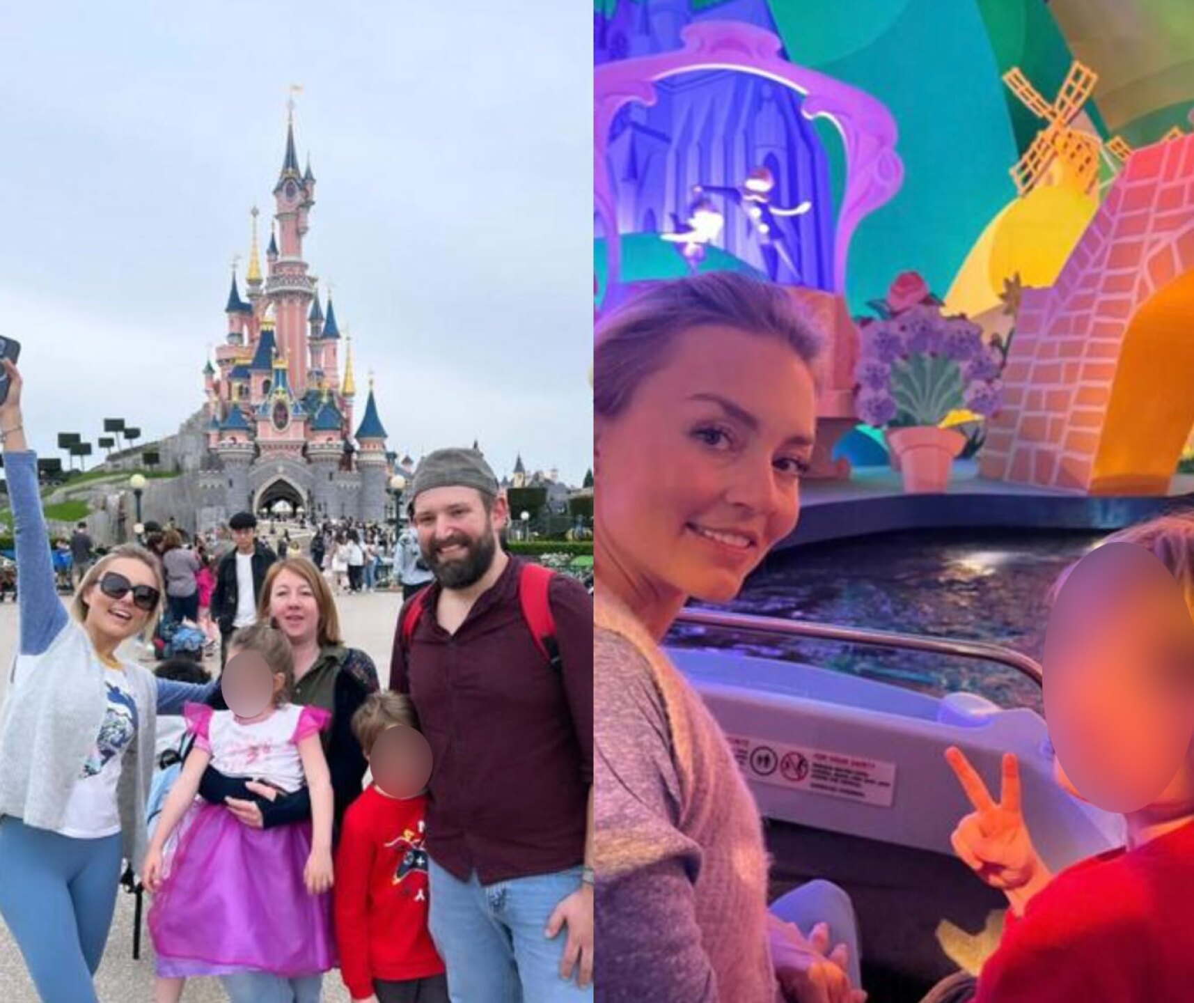 Angelique Boyer y su familia en París