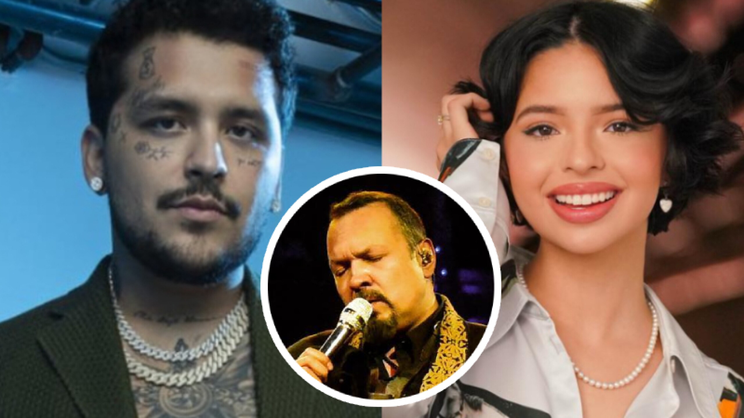 Nodal, Ángela Aguilar y Pepe Aguilar