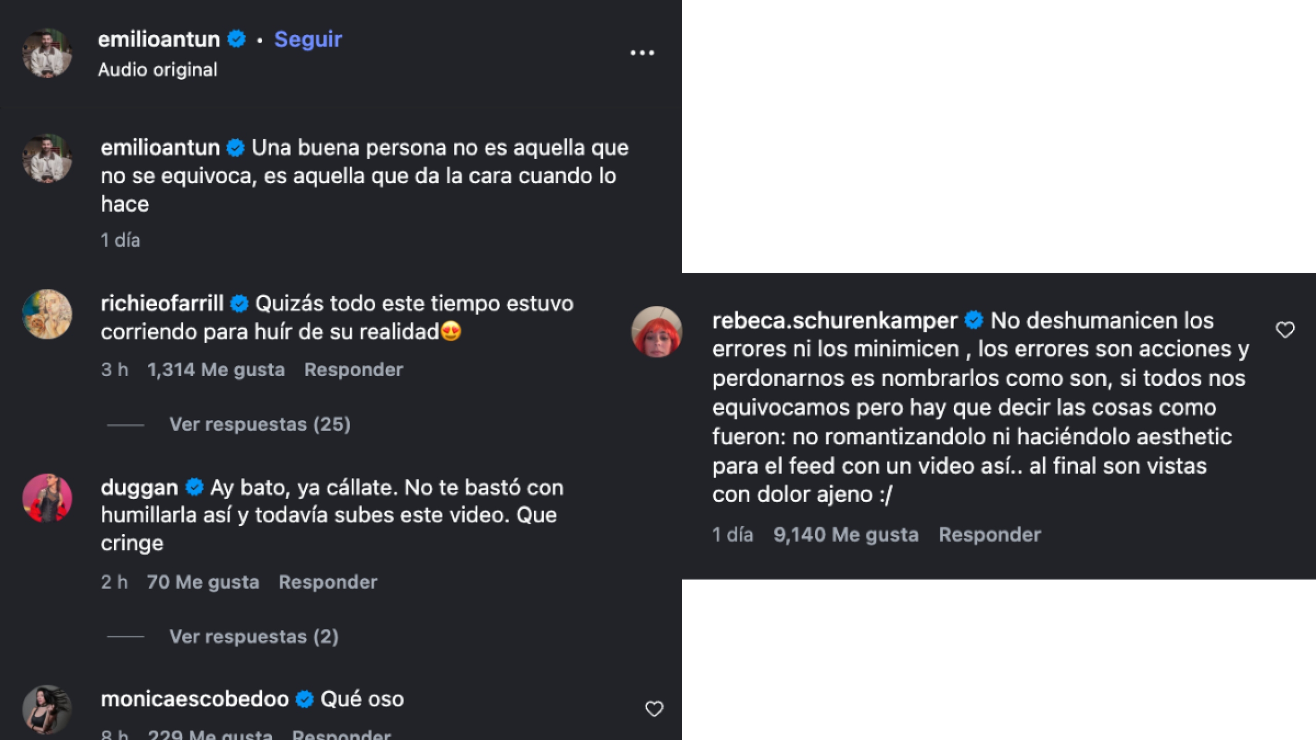 Emilio Antún confesó que fue infiel a Valentina Velasco,