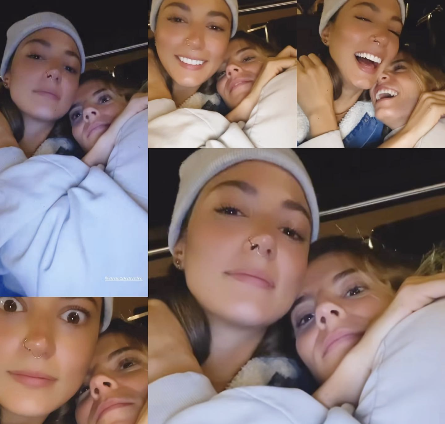 Duggan y Aranza juntas felices y enamoradas