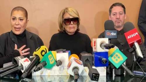 Conferencia de prensa de hijos de Silvia Pinal