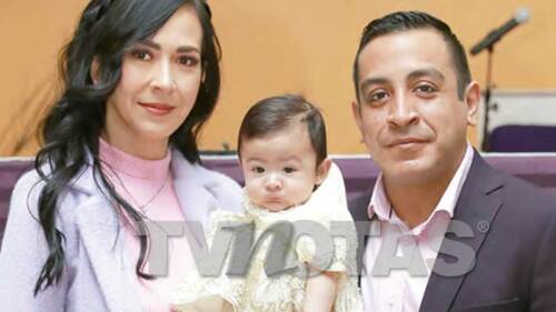 Luis Fernando Peña y su esposa Aly Noris ya bautizaron a su hija