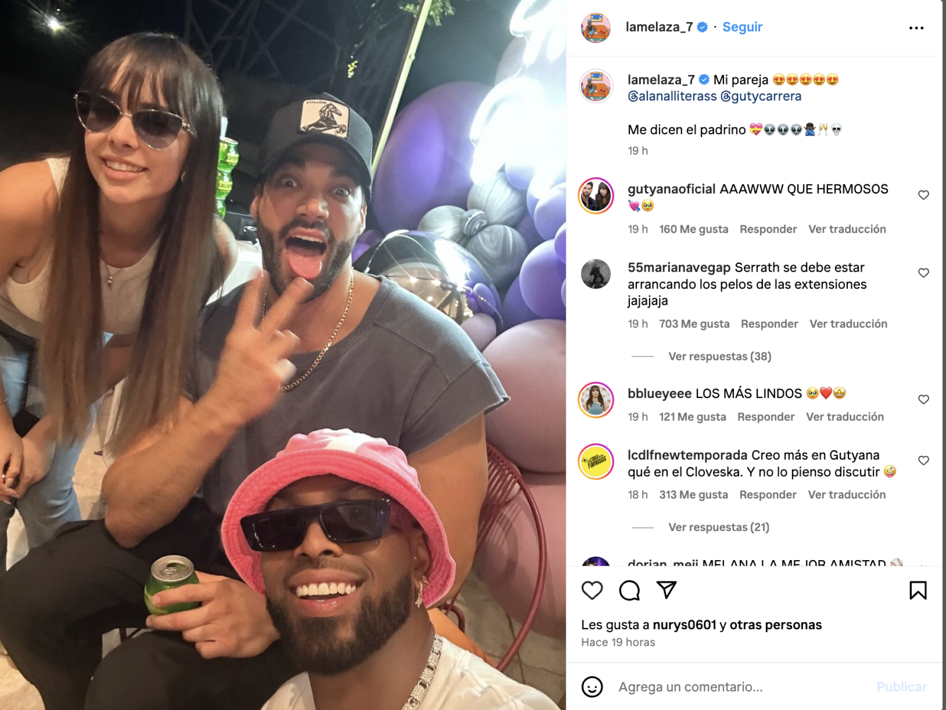 Alana Lliteras y Guty Carrera muy juntitos