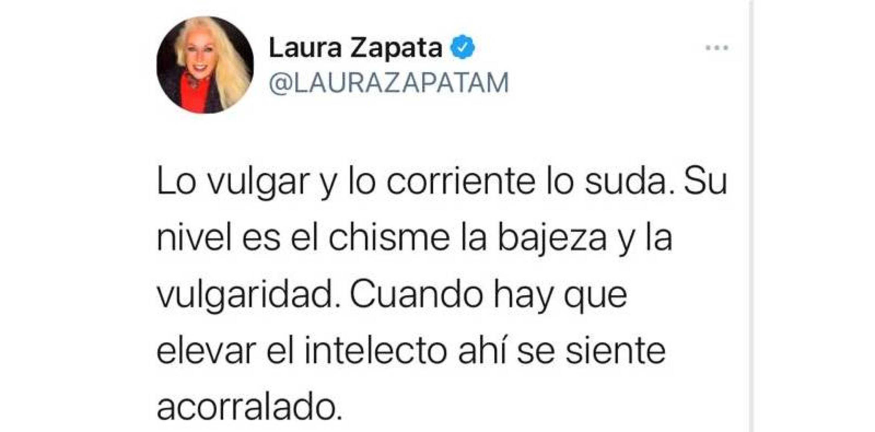 Laura Zapata mensaje