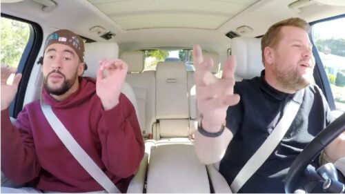 Bad Bunny se sube al Carpool Karaoke de Corden para cantar:"Tití me preguntó"