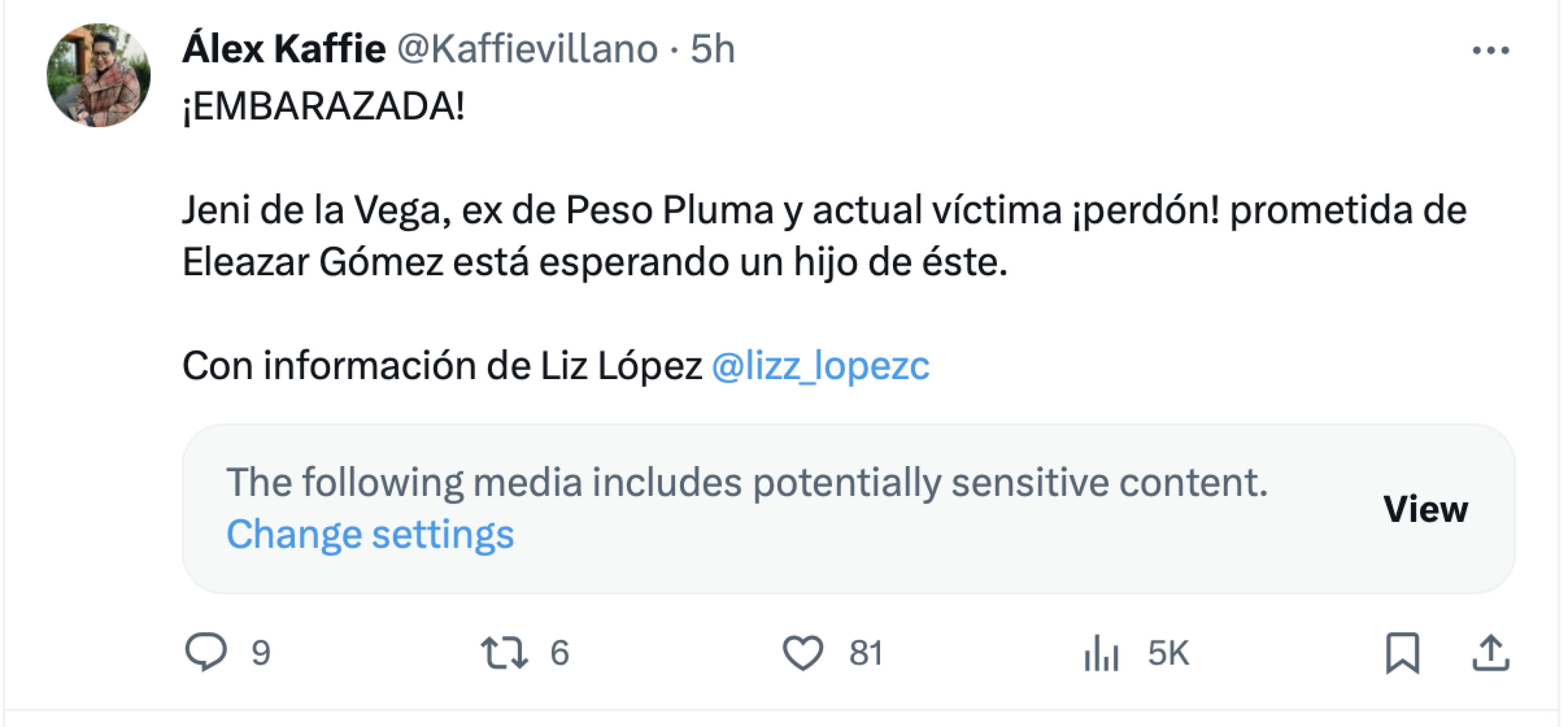 Alex Kaffie comparte que Jeni De la Vega está embarazada