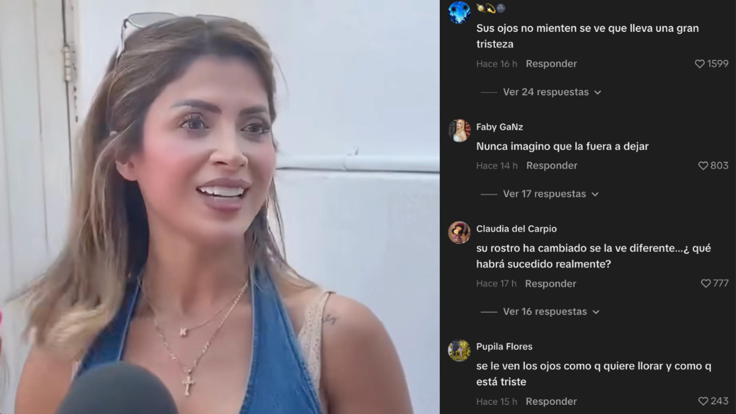 ¿Kimberly Flores con rostro de tristeza?