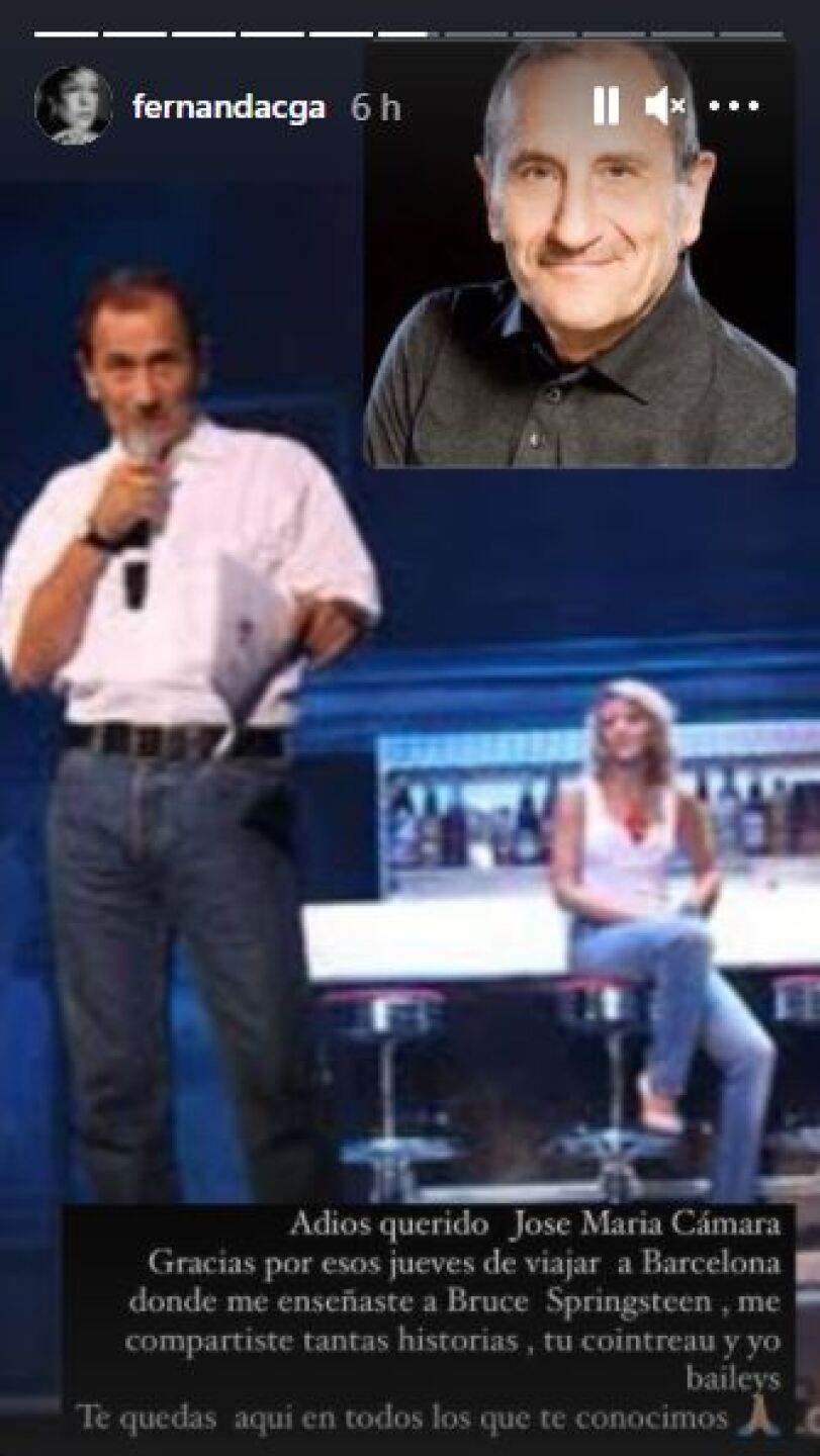 La actriz le dedicó estemensaje.