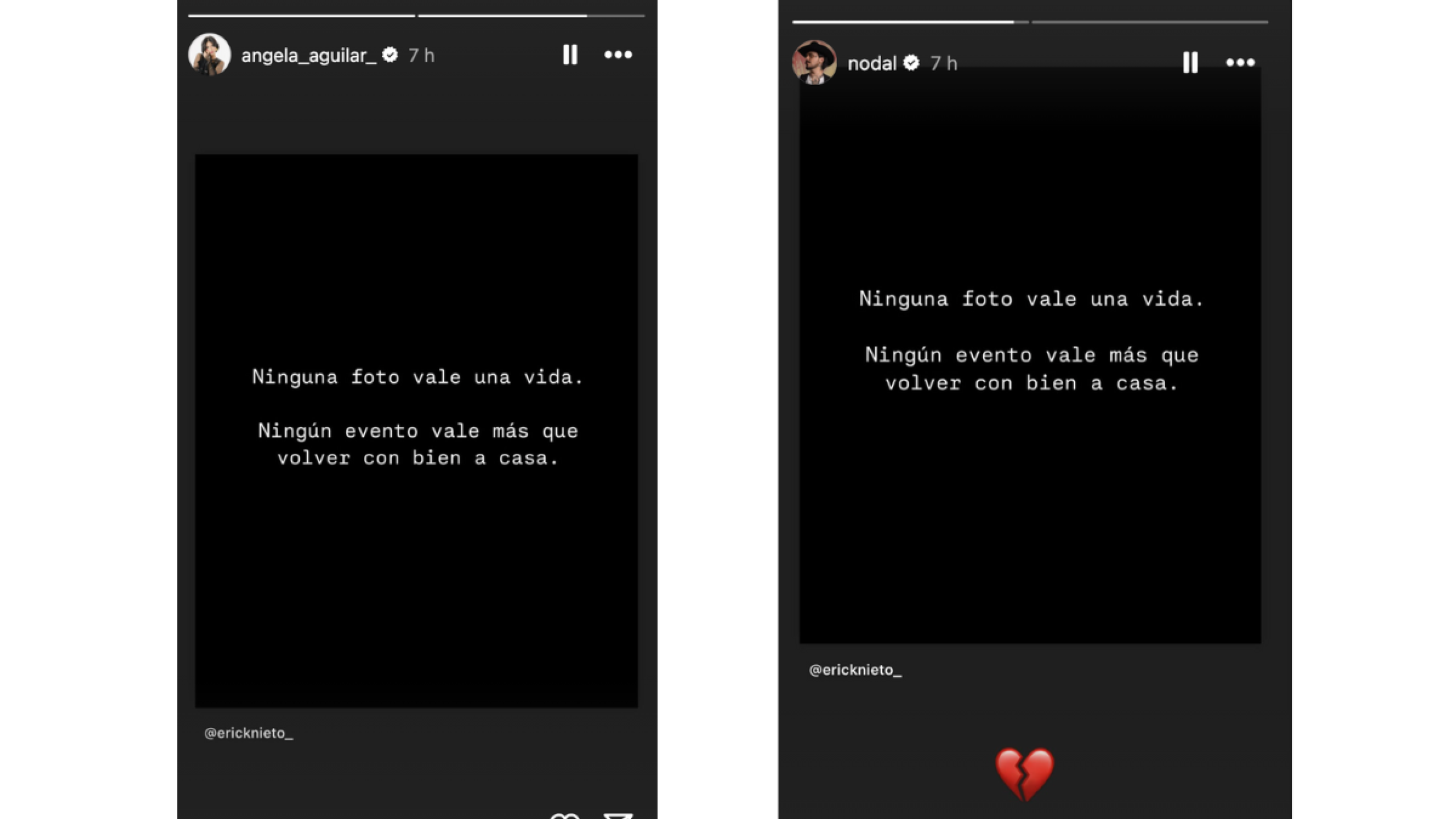 Ángela Aguilar y Christian Nodal se pronuncian a la tragedia del Axe ceremonia