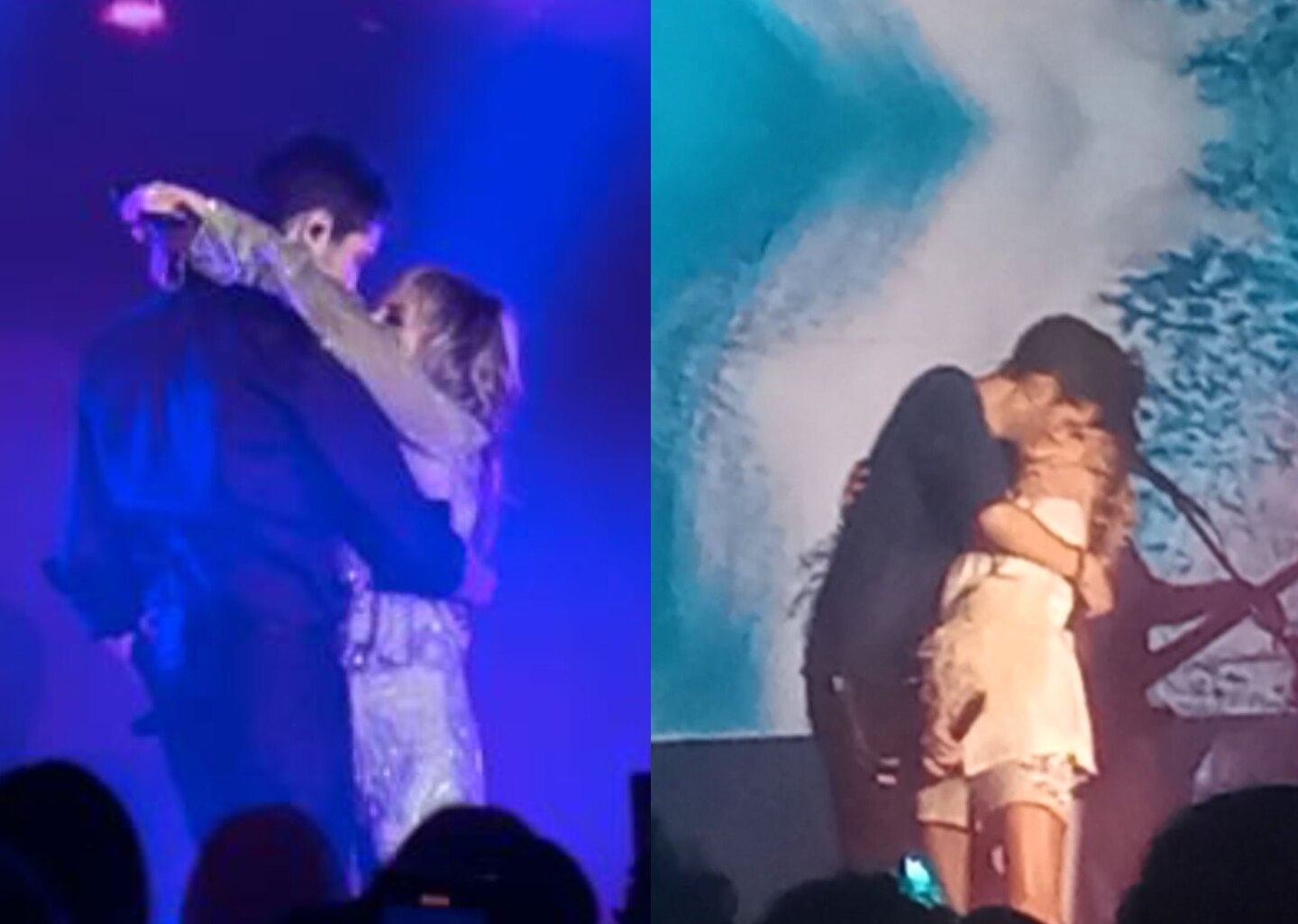 Beso Ana Torroja y Benny Ibarra concierto