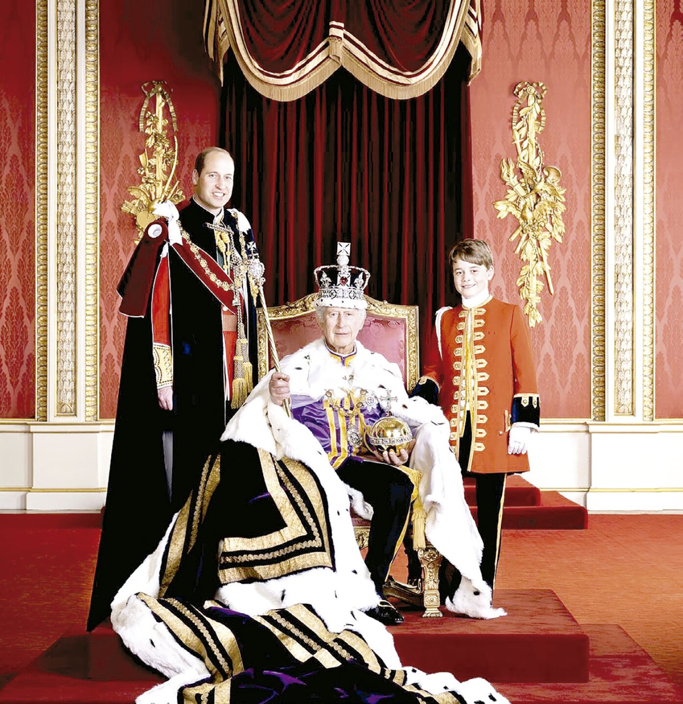 Principe William, Rey Carlos y George herederos familia real