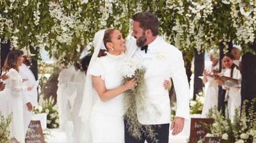 Jennifer Lopez tuvo una romántica boda