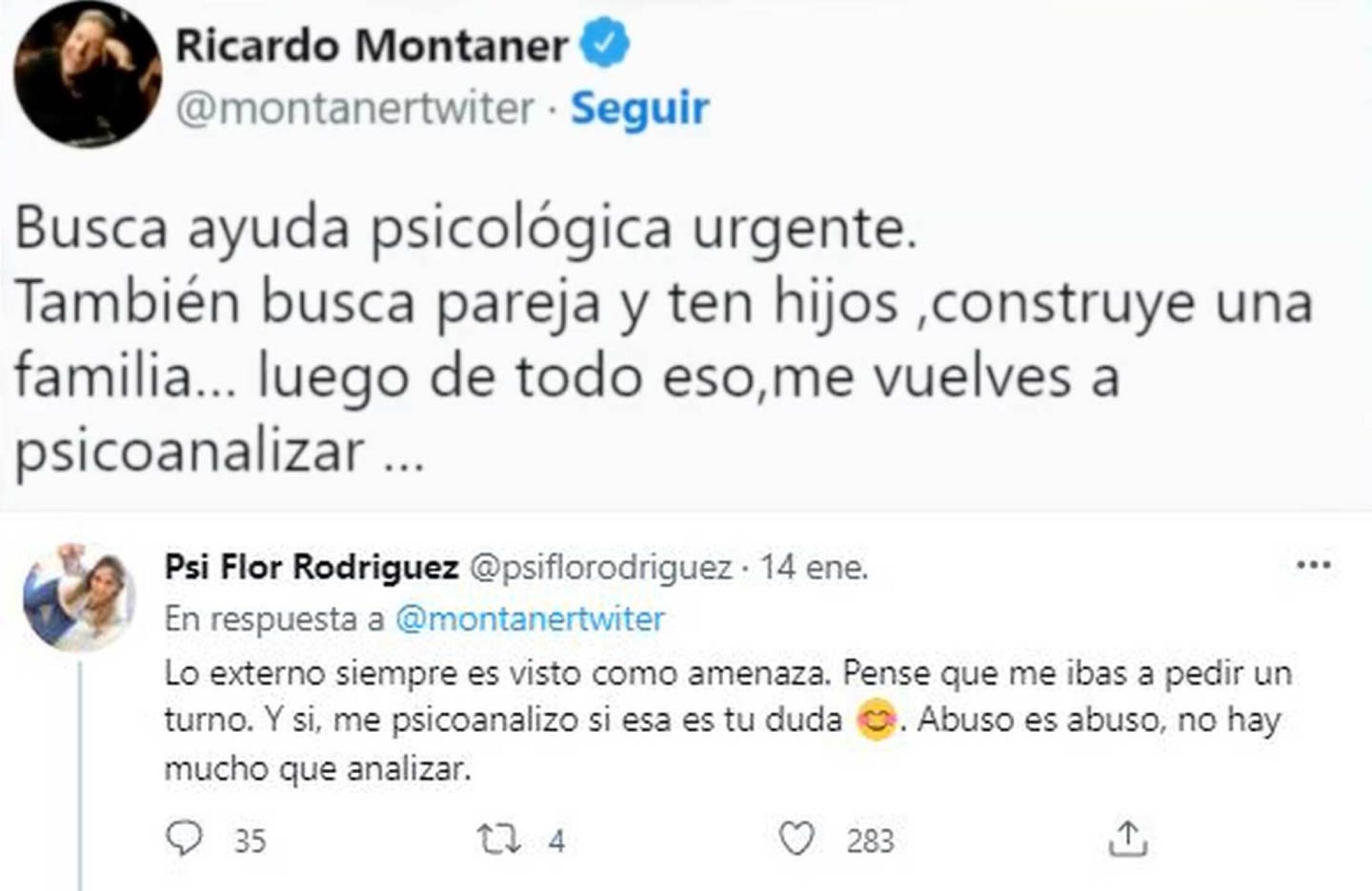 Ricardo Montaner demanda a psicóloga, ella lo toma como amenaza