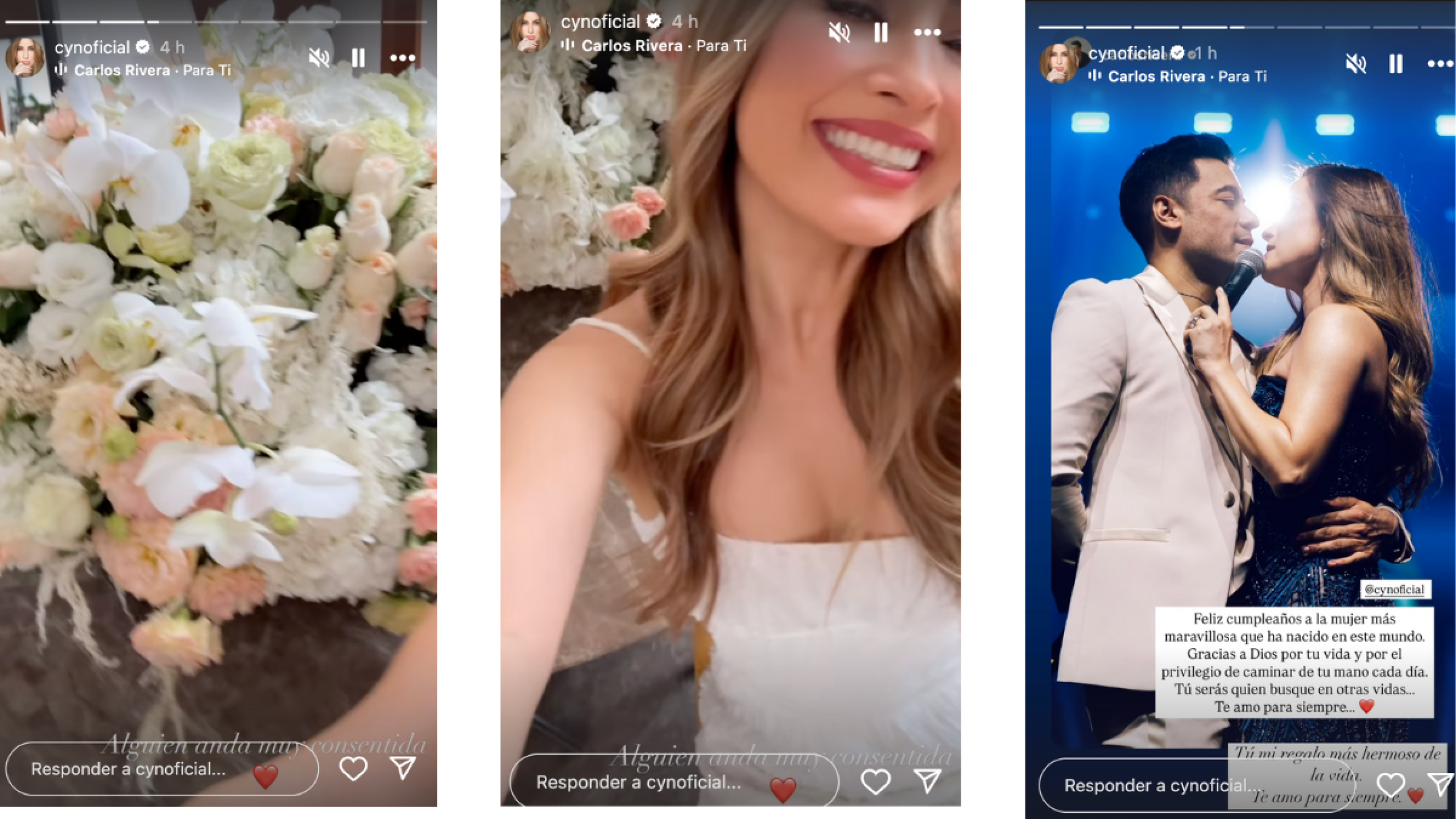 Carlos Rivera y Cynthia Rodríguez celebran su cumpleaños 41