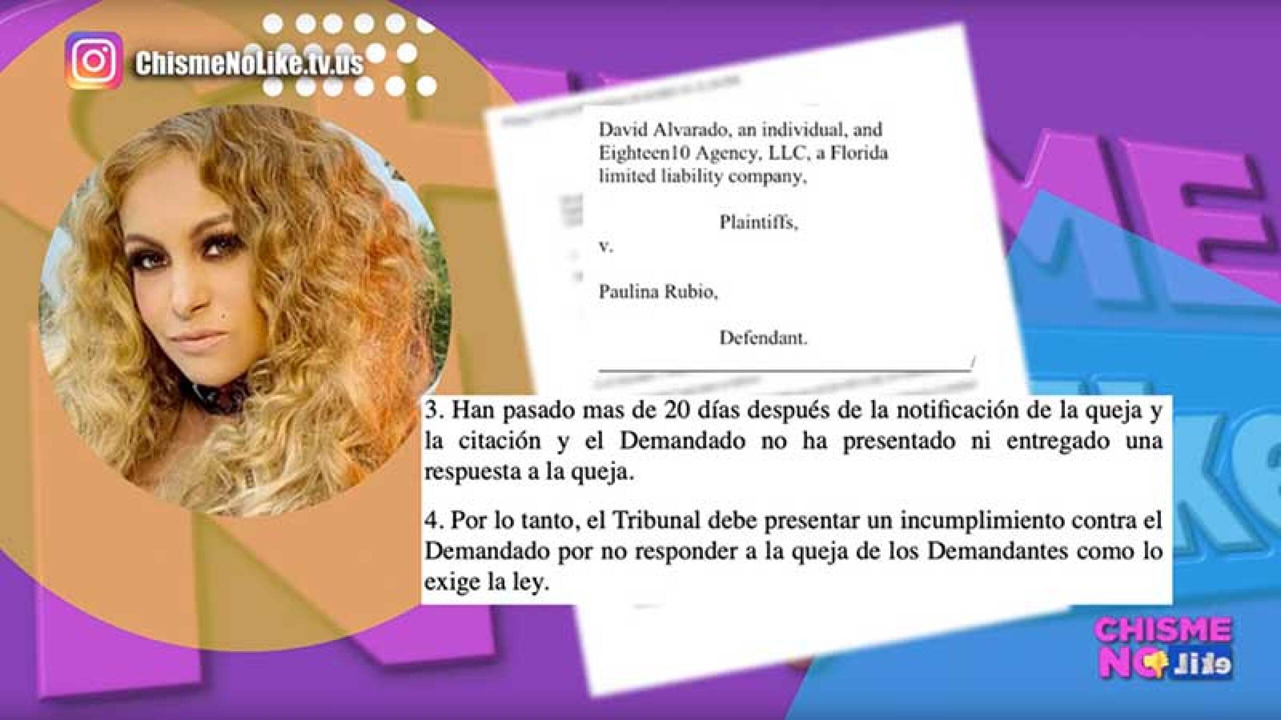 Paulina Rubio enfrenta una demanda más 