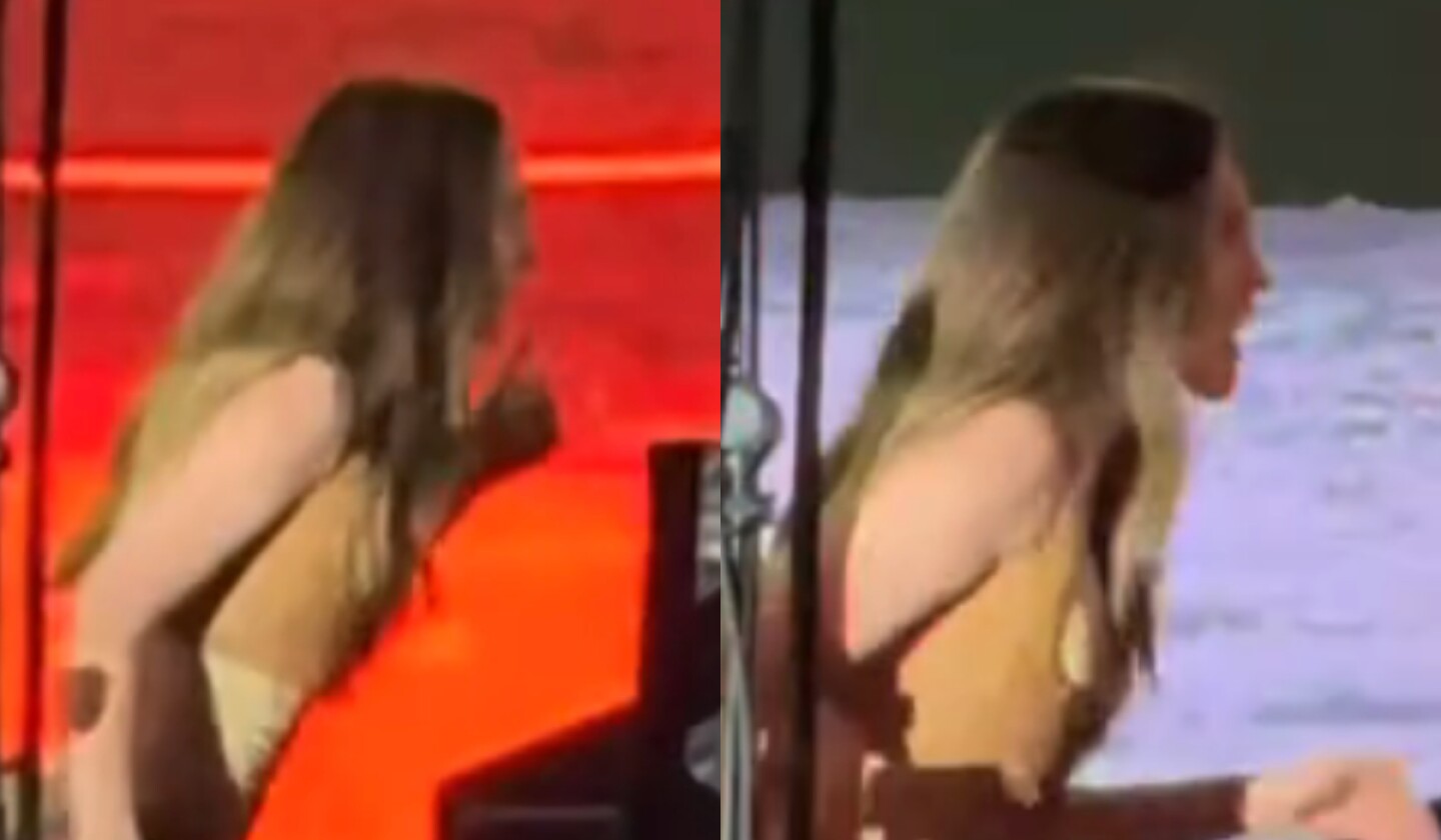 Belinda tiene una aparente discusión con alguien de su staff en pleno concierto