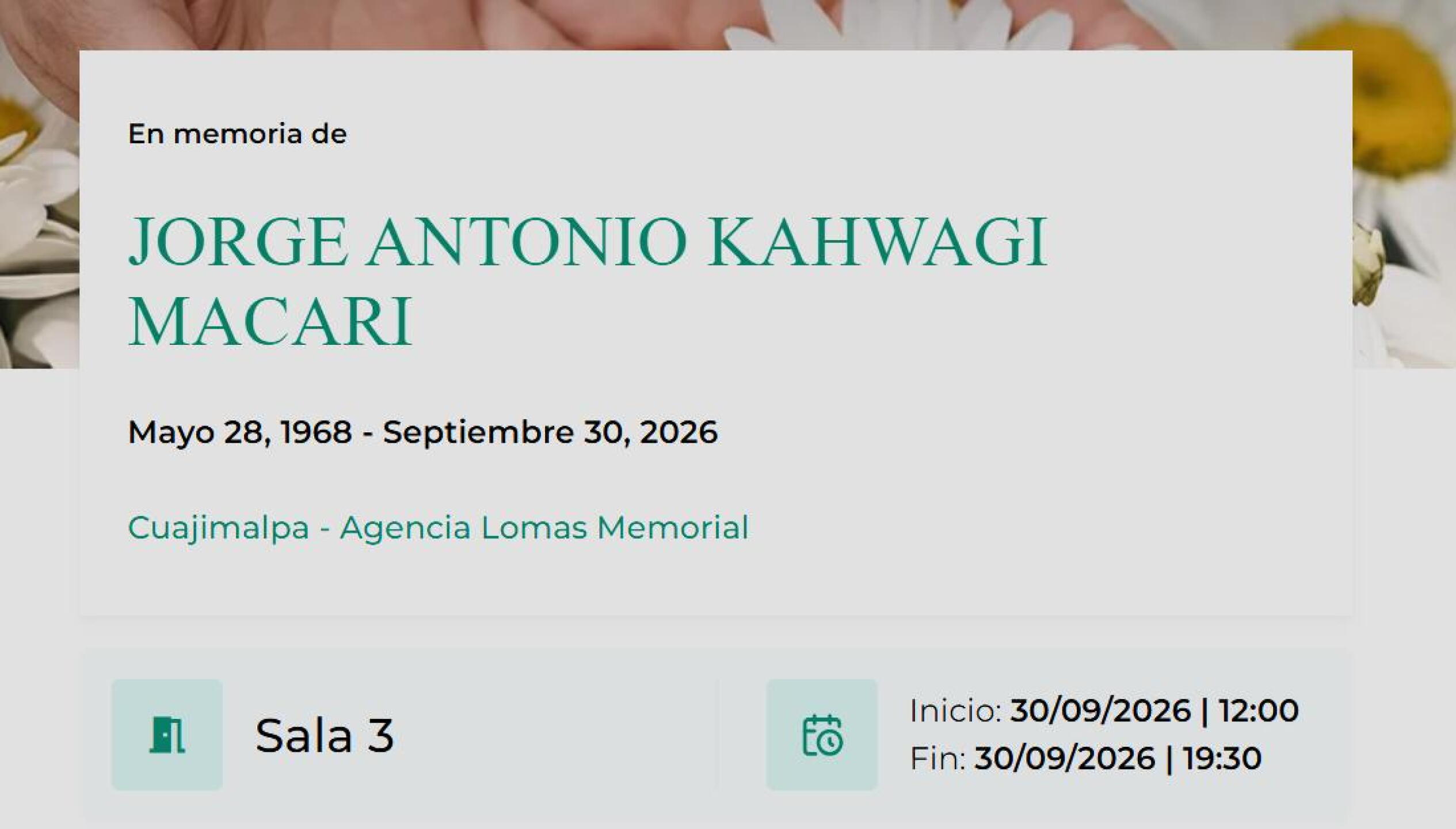 Jorge Kahwagi funeral