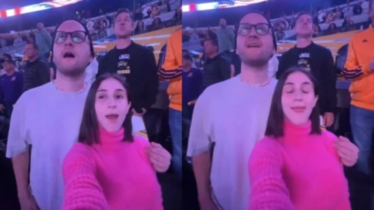 Nashla Aguilar y su novio cantan el himno de Estado Unidos y les llueven críticas