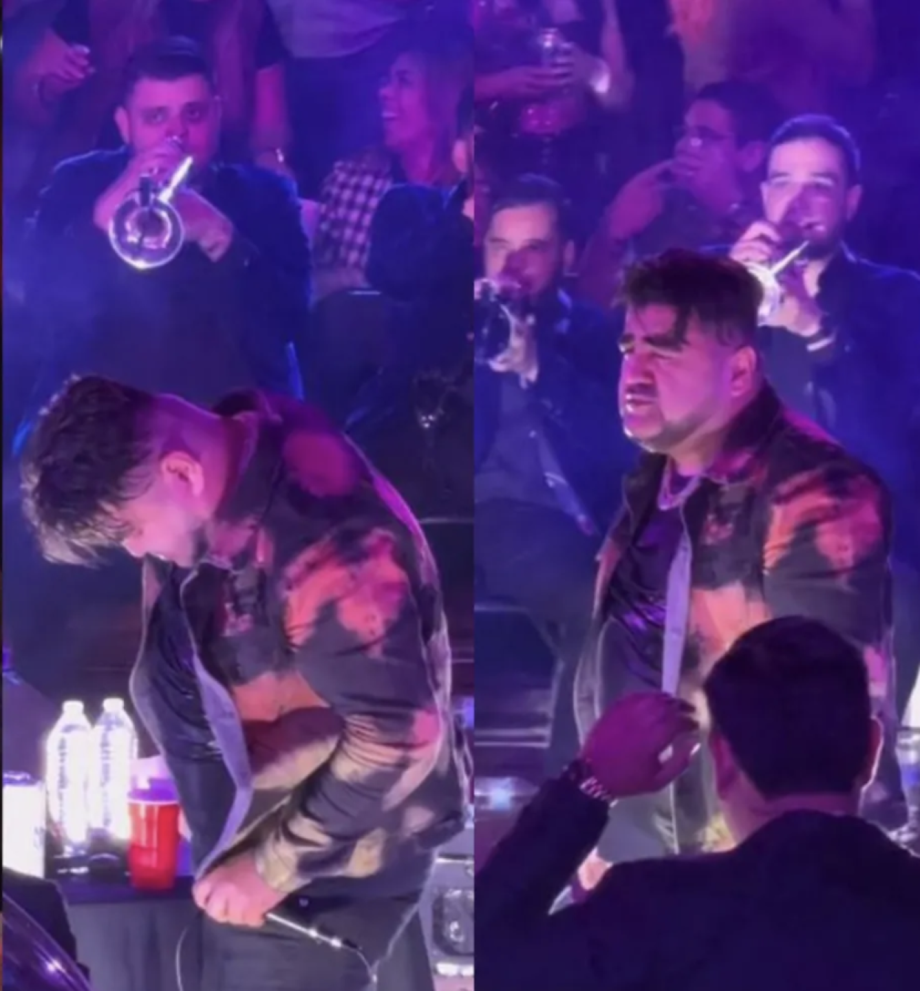 Luis Antonio 'El Mimoso' se pasa de copas en pleno show; en redes le llueven críticas
