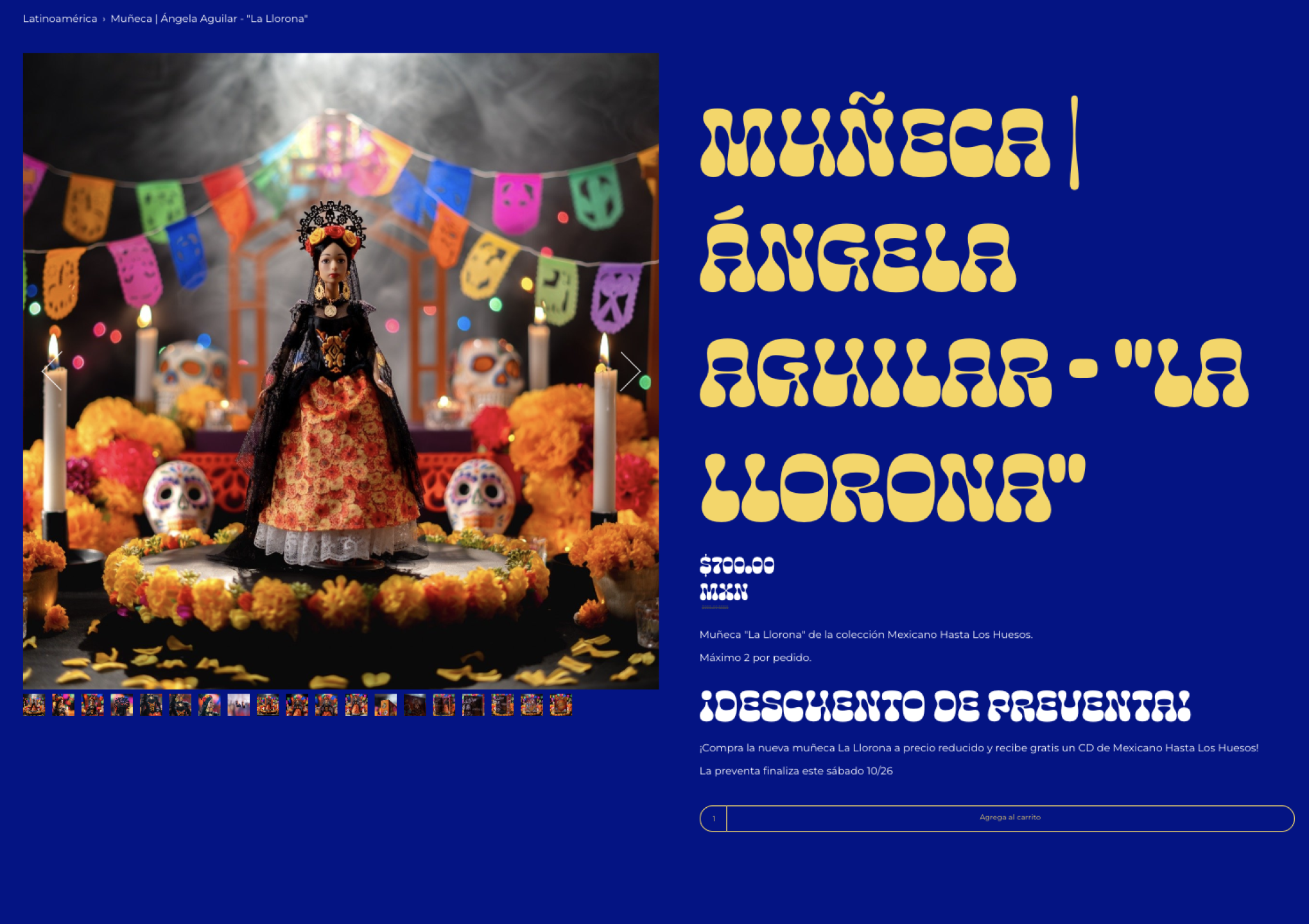 Ángela Aguilar cautiva con su muñeca "La Llorona"