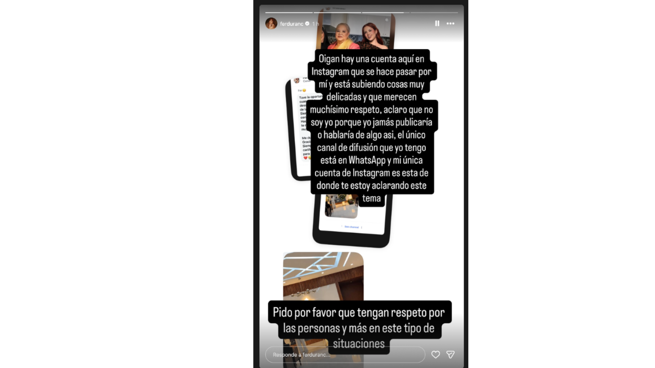 Fer Durán aclara y pide respeto