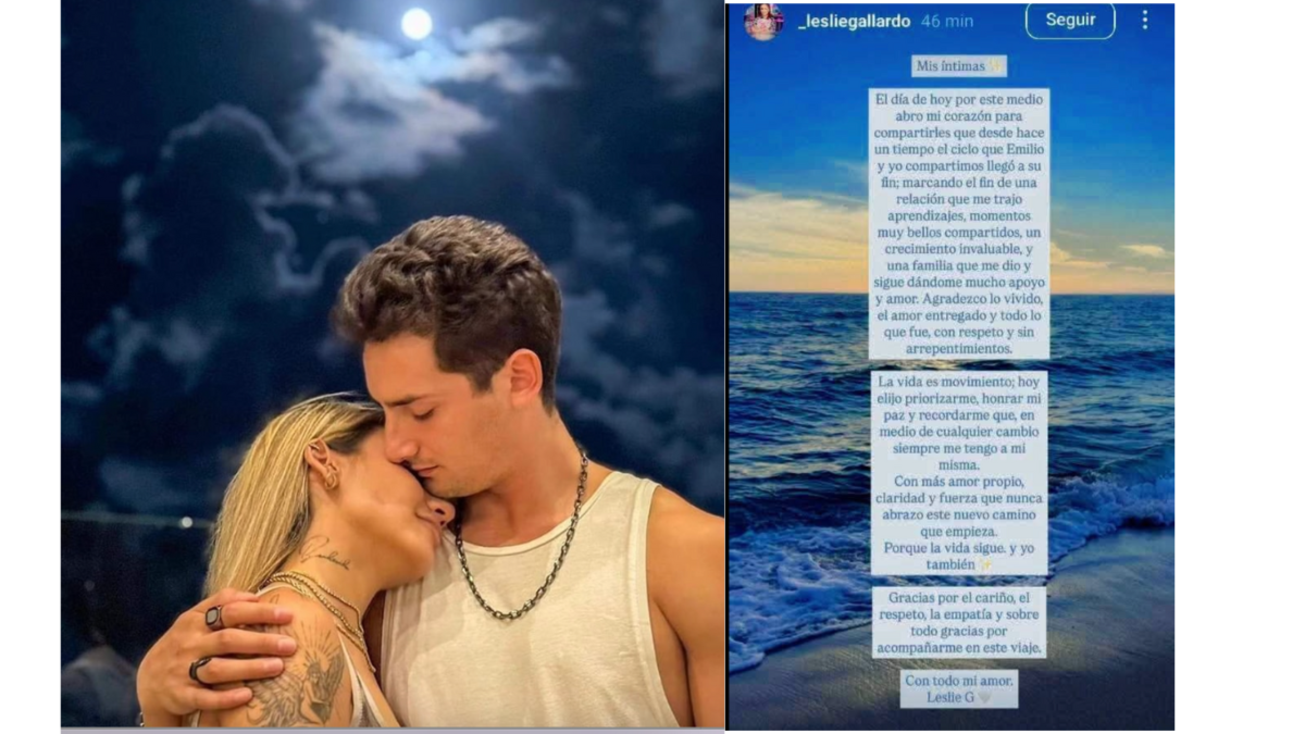 Leslie Gallardo y Emilio Osorio ruptura