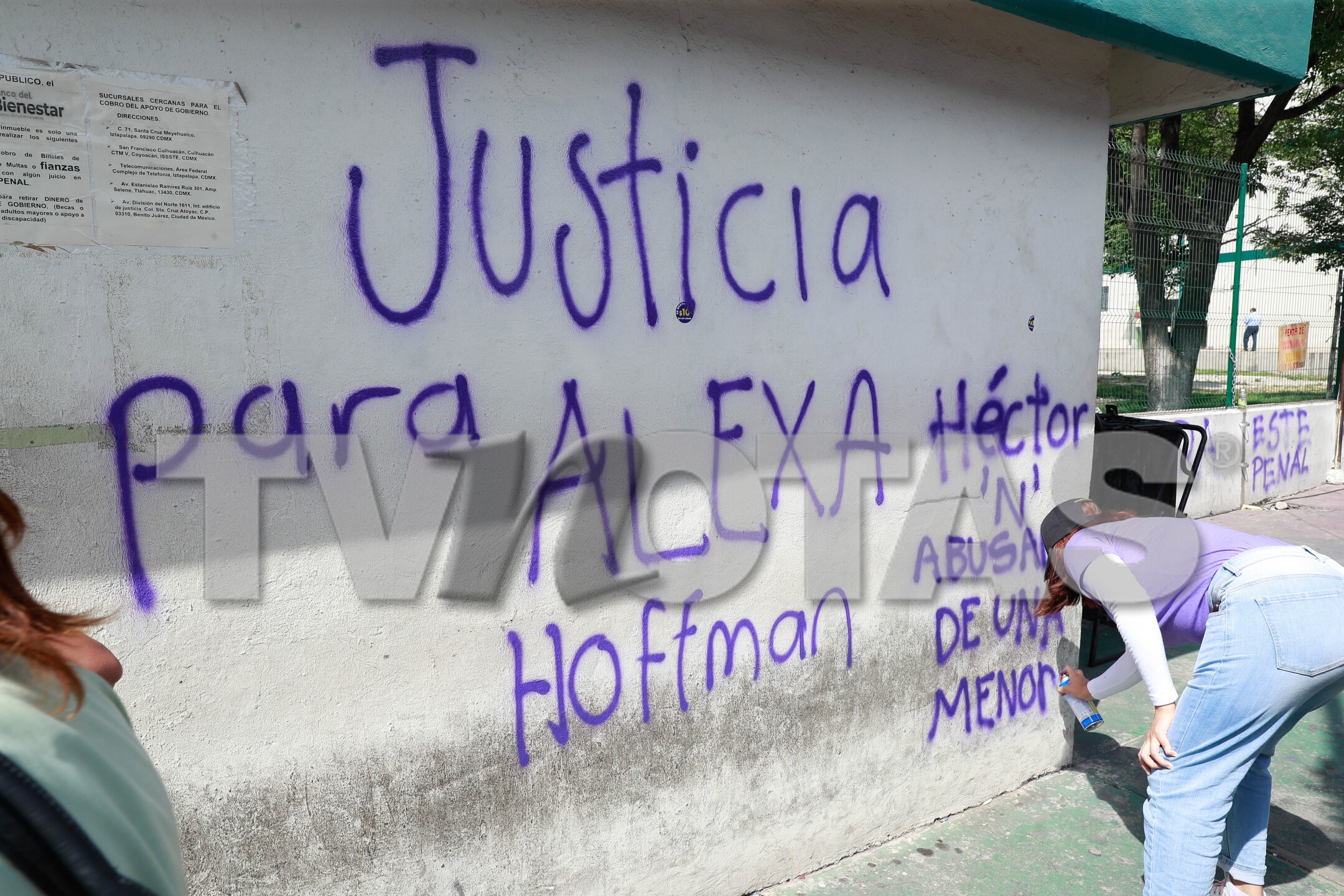 Amigas de Alexa Hoffman protestaron afuera del reclusorio