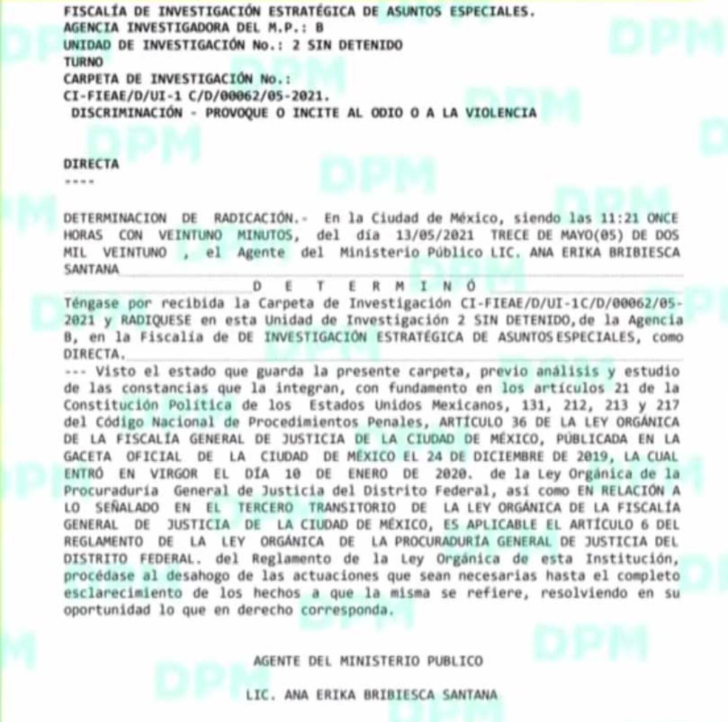 enrique guzmán denuncia gustavo adolfo infante fiscalía respuesta peticiones