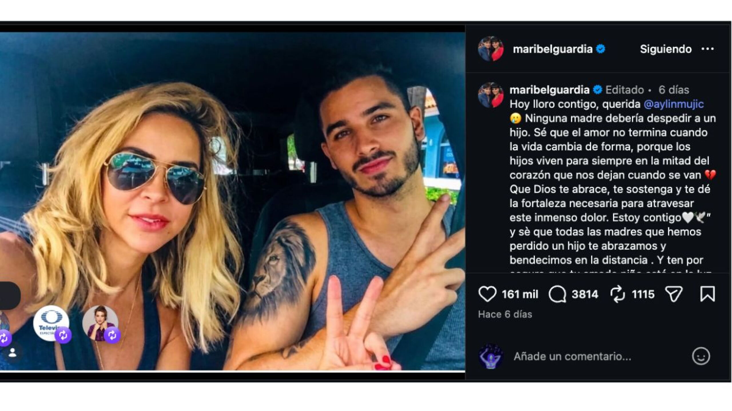 Maribel Guardia mensaje a Aylín Mujica