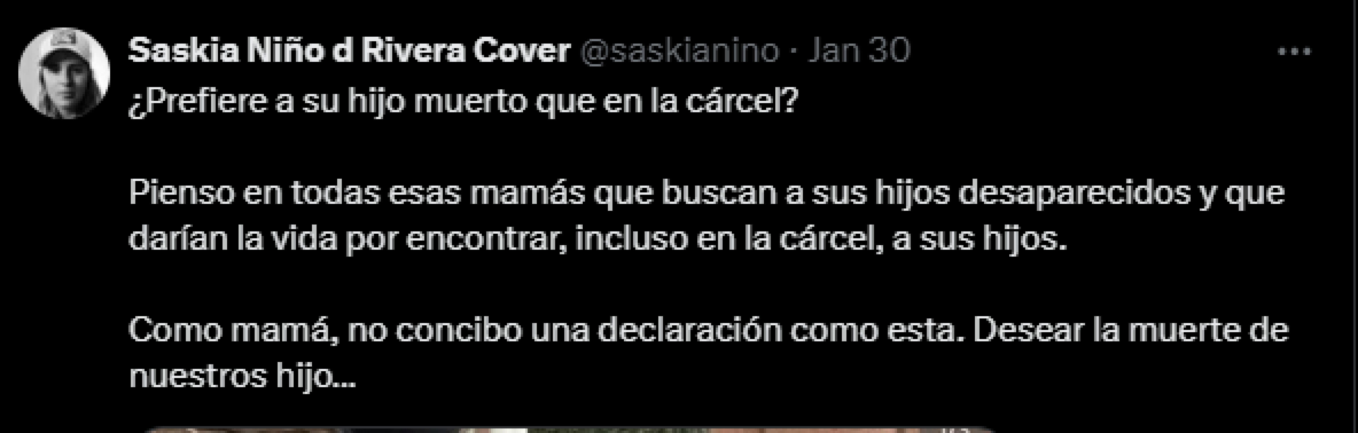 Saskia Niño de Rivera tuit