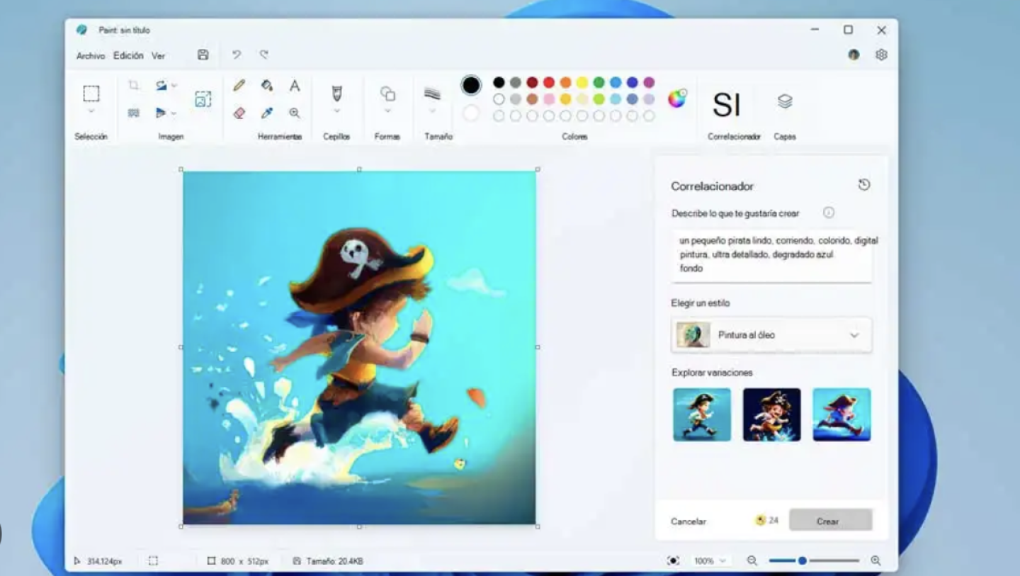 Paint con inteligencia artificial