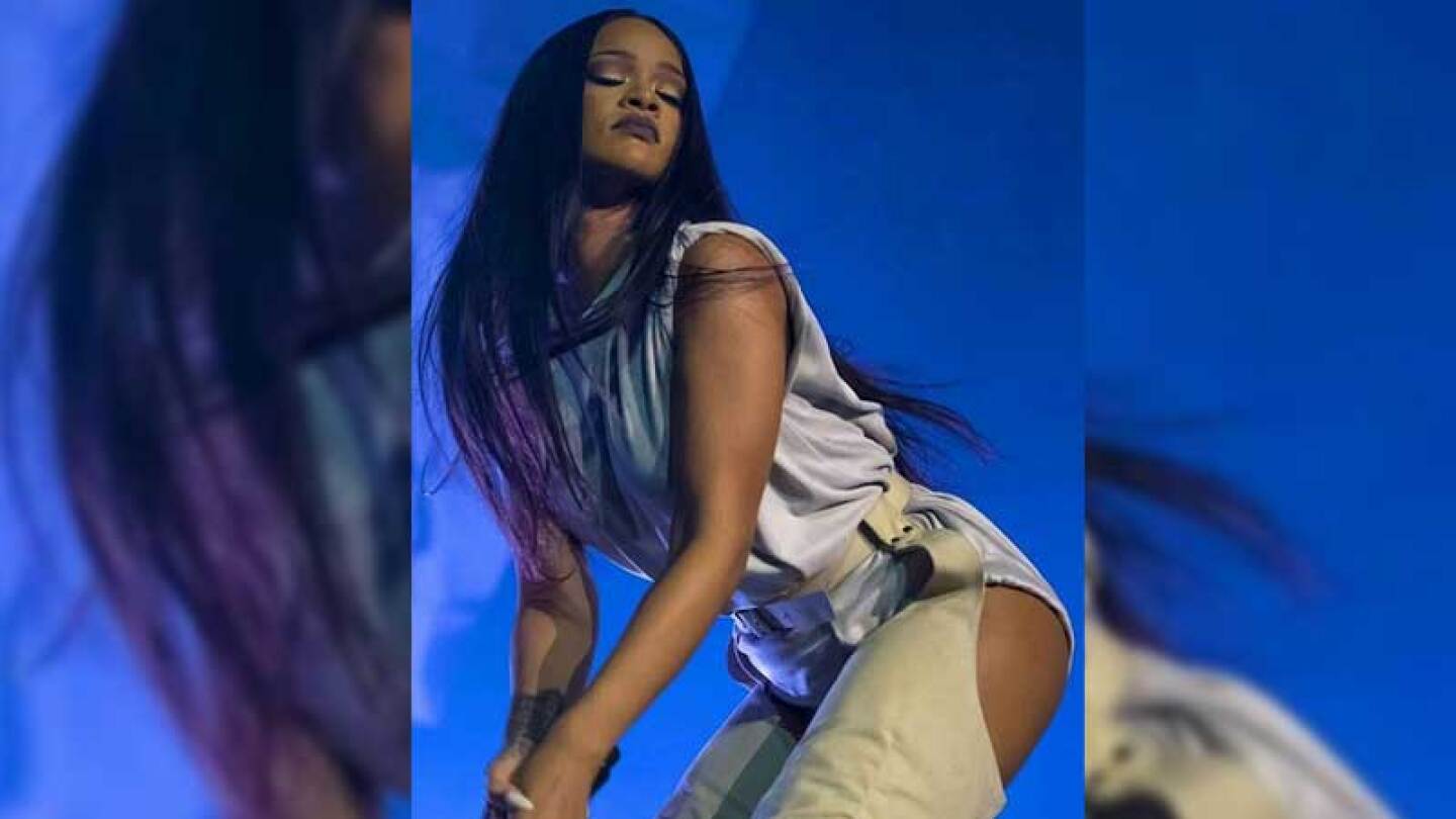 La imagen original y la imagen que subió Rihanna.