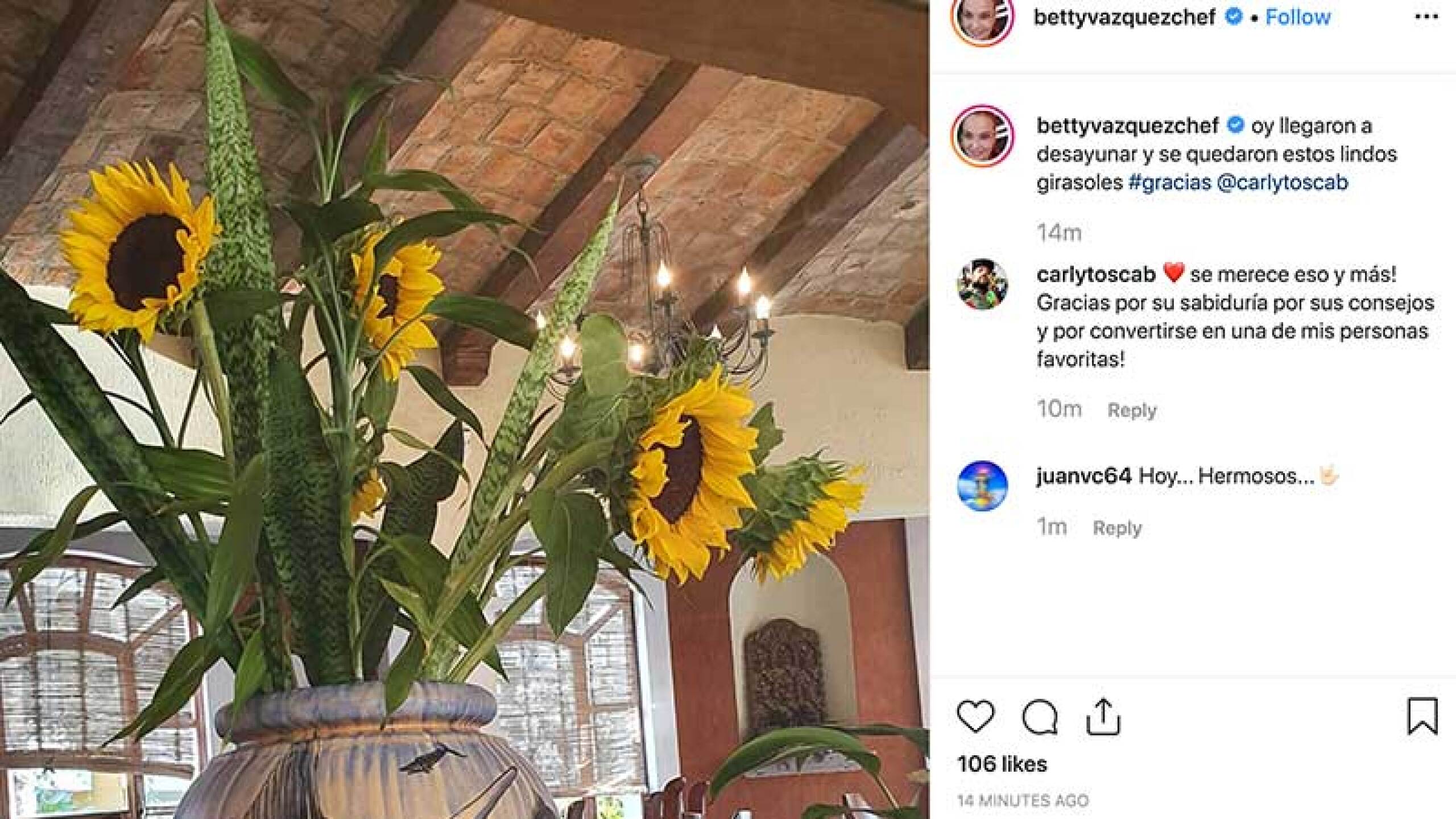 Instagram @bettyvazquezchef