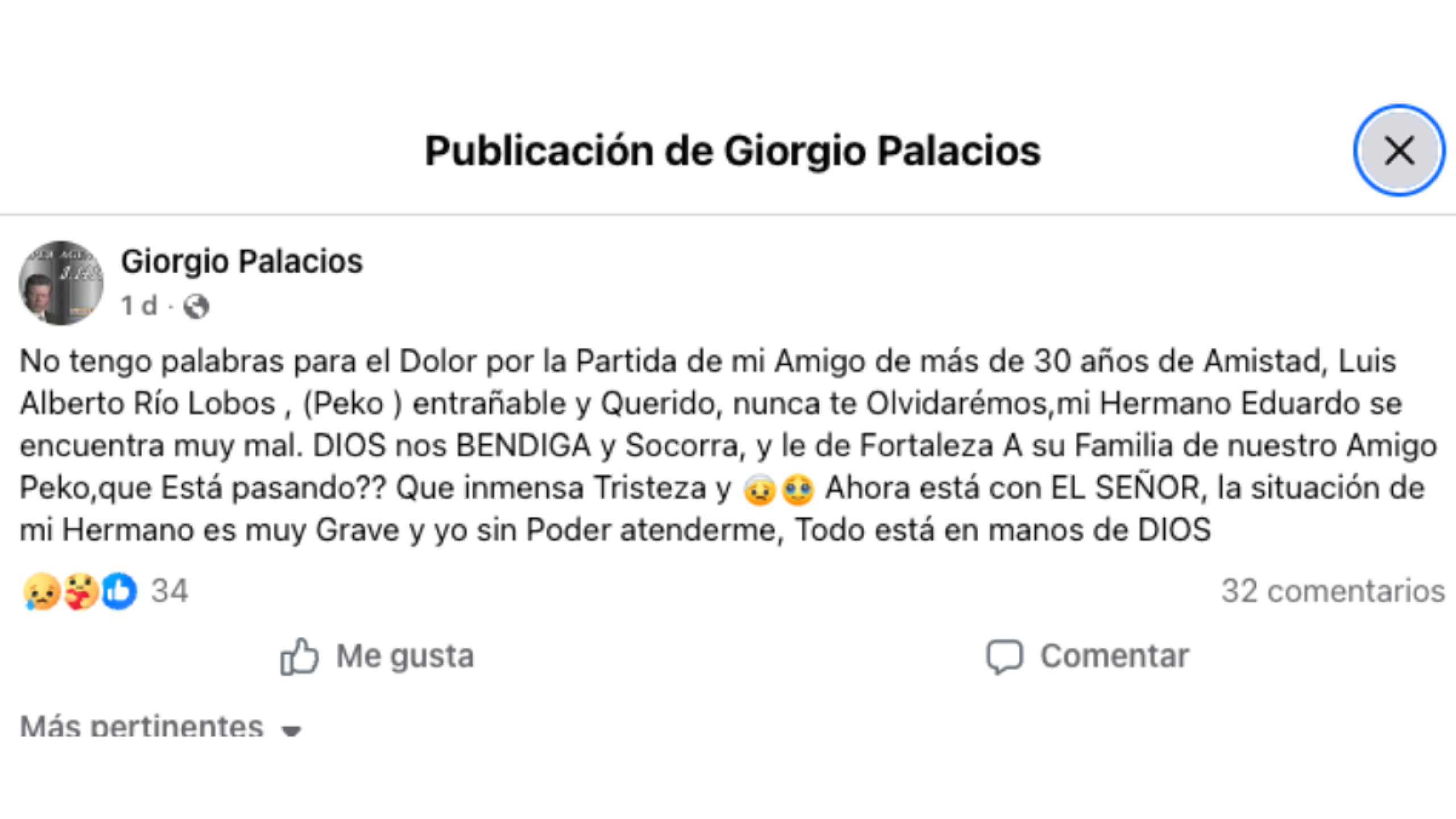 Murió el actor de La Rosa de Guadalupe Luis Alberto Riolobos Sobisch