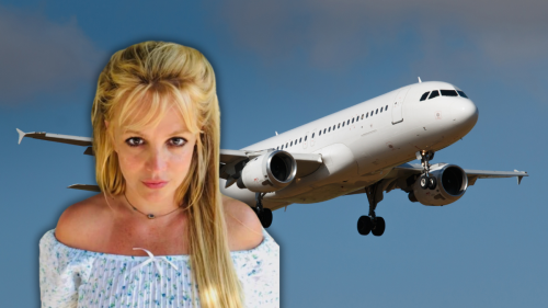Britney Spears fumo en un avión