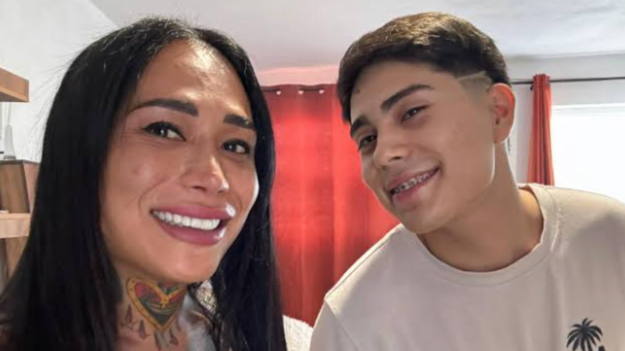 Karina Torres y su sobrino Emiliano