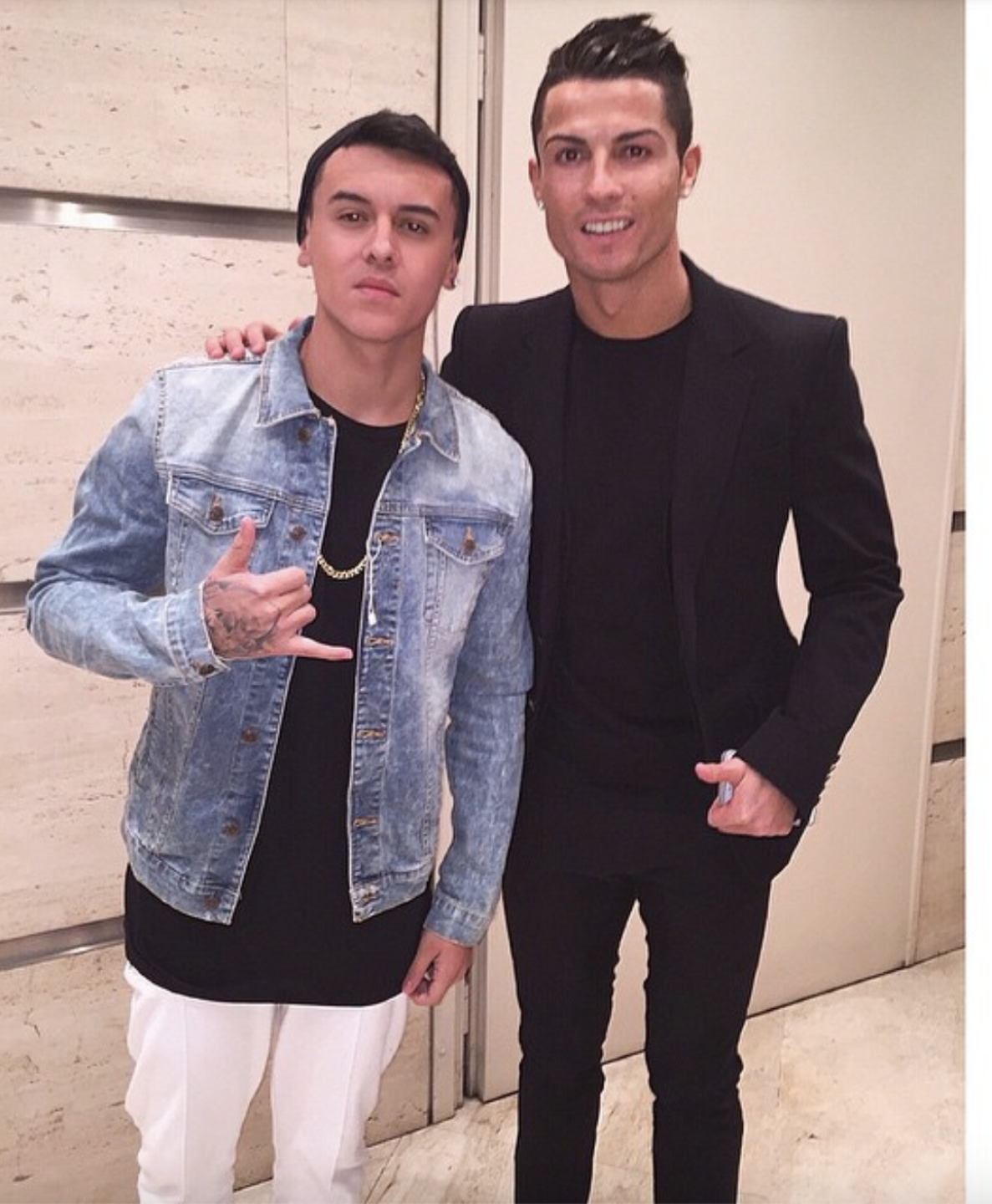 Kevin Roldán y Cristiano Ronaldo