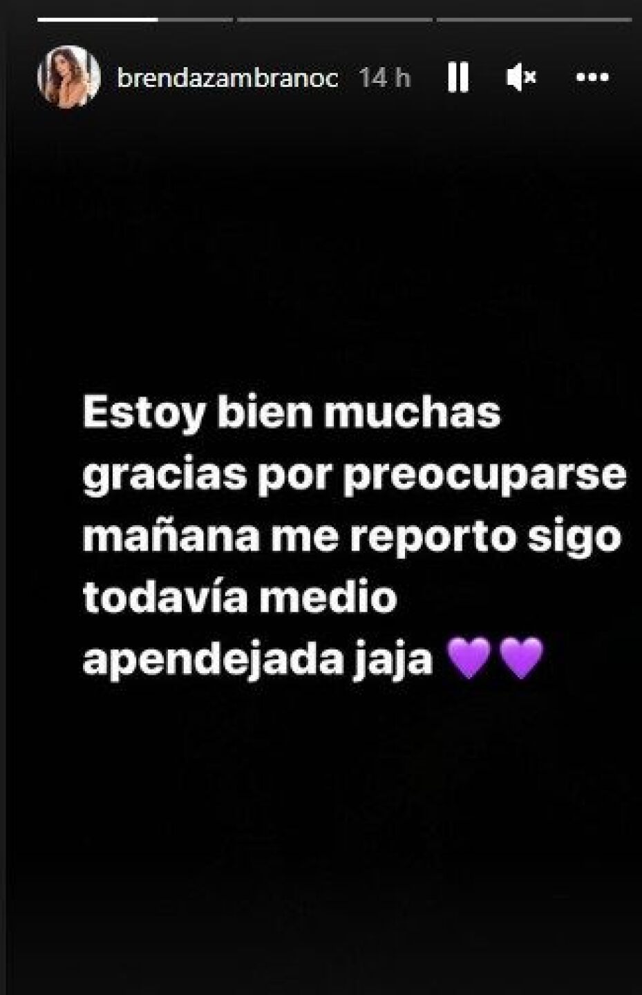 Brenda Zambrano vuelve al quirófano