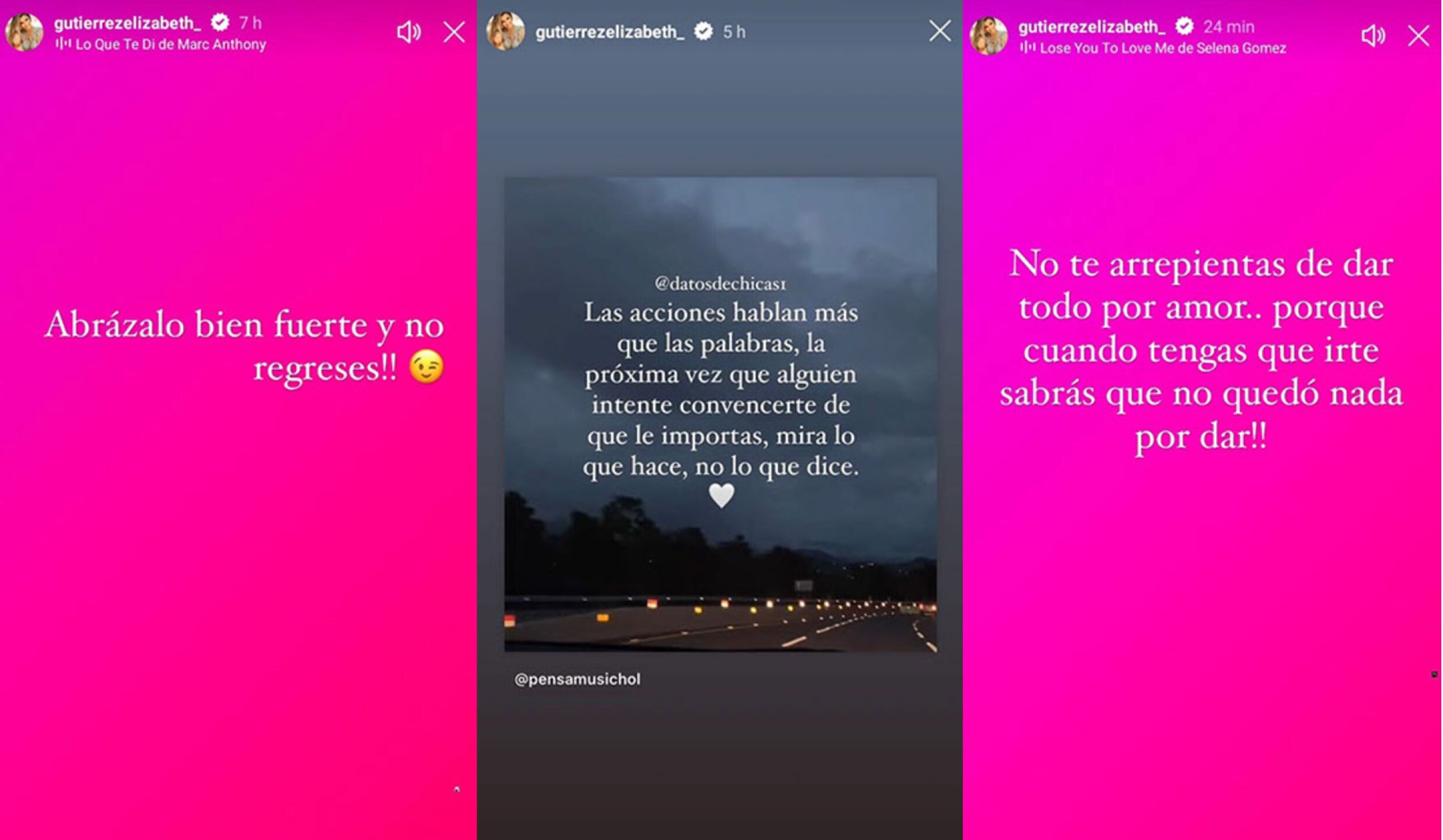 Mensajes indirectas de Elizabeth Gutiérrez por William Levy con Samadhi Zendejas