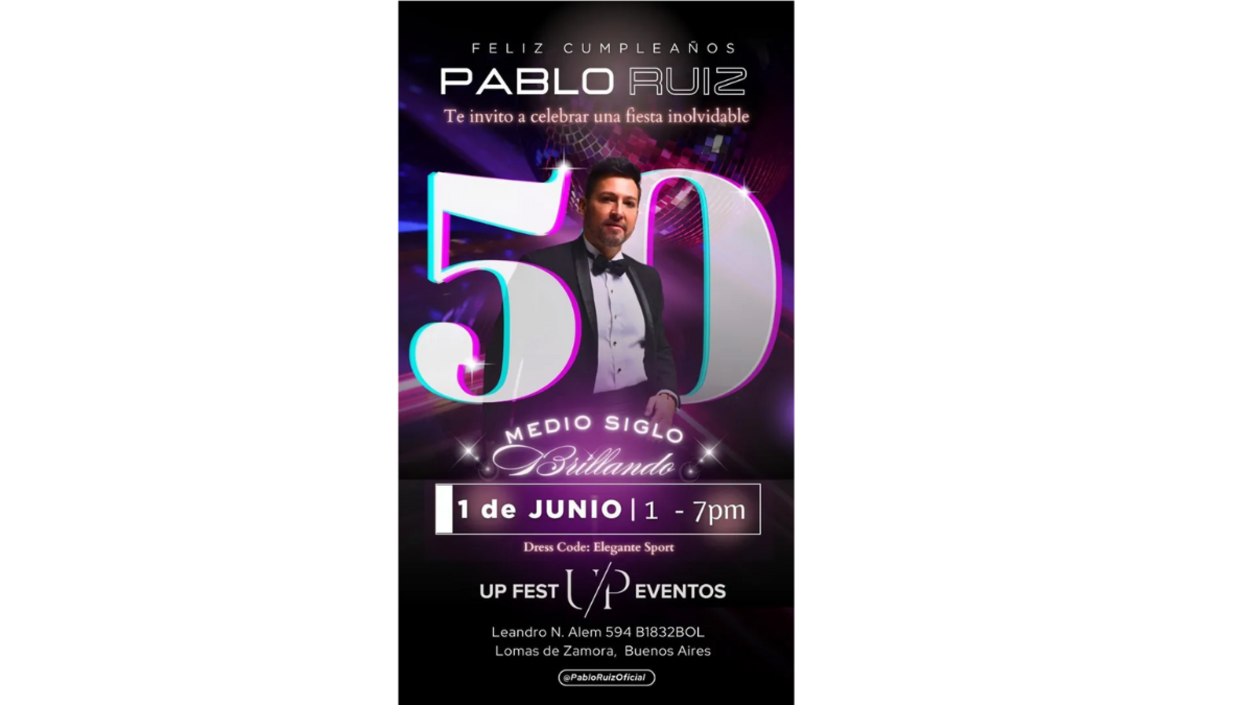 Pablo Ruiz festejo 50 años
