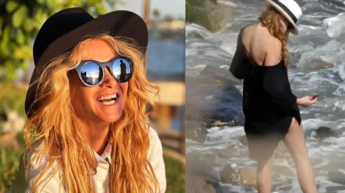 Paulina Rubio se convierte en blanco de memes tras ser captada haciendo del baño en una playa