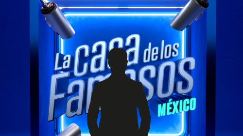 La casa de los famosos México logo y silueta