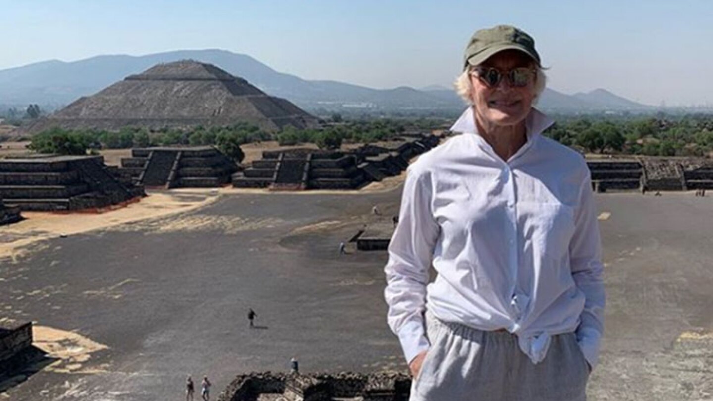 Glenn Close visitó México y paseó por las Pirámides de Teotihuacán