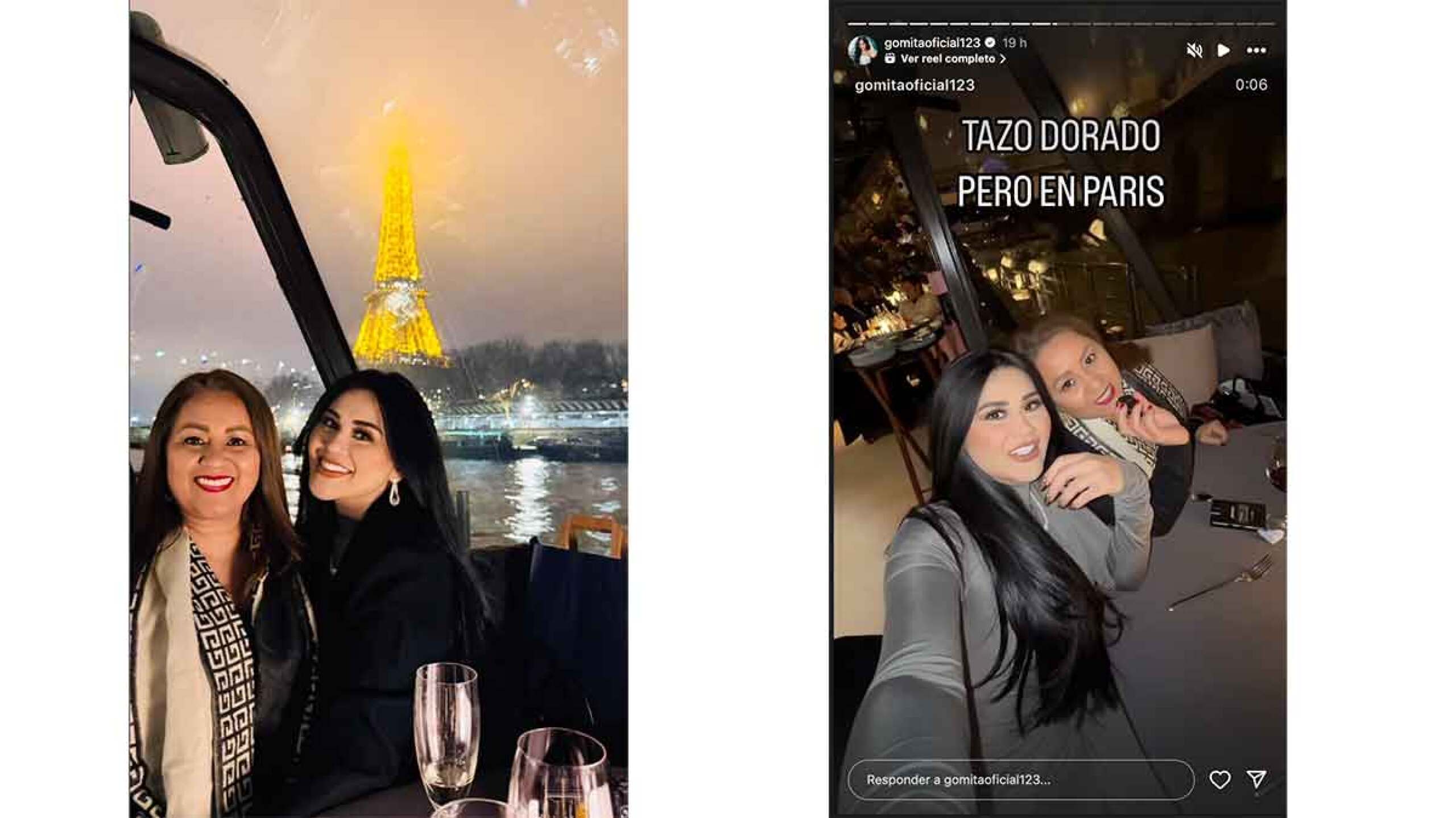 Gomita lleva de viaje a su mamá a París