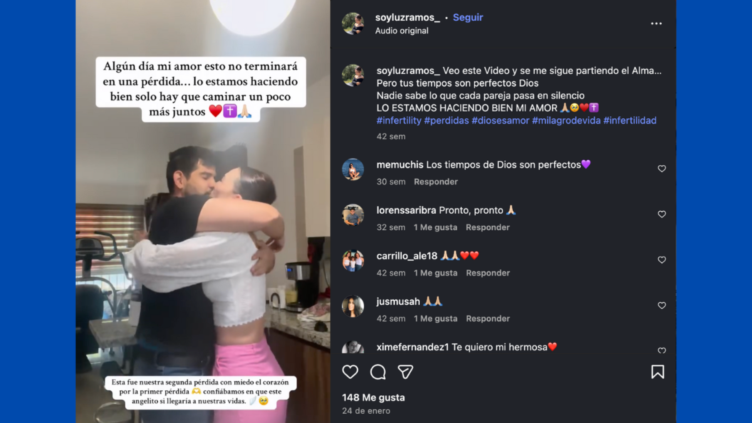 Luz Ramos y su esposo tienen la pérdida de su bebé