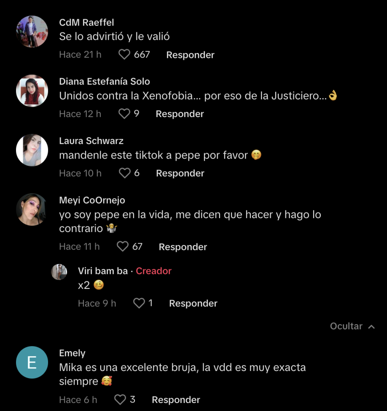 comentarios en redes sociales