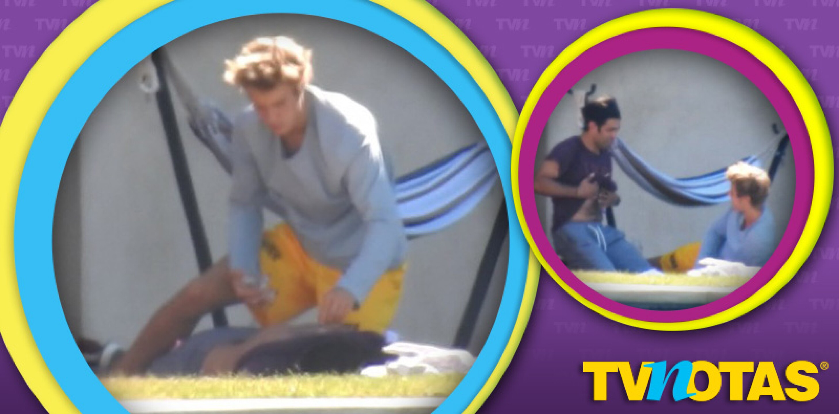 Justin le sobó la espalda a su amigo