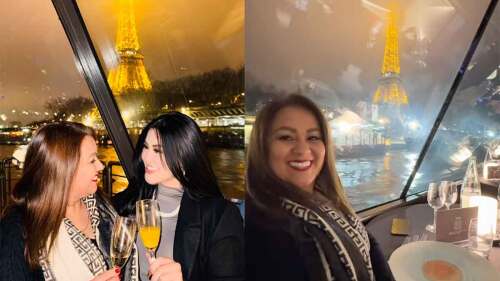 Gomita lleva de viaje a su mamá a París